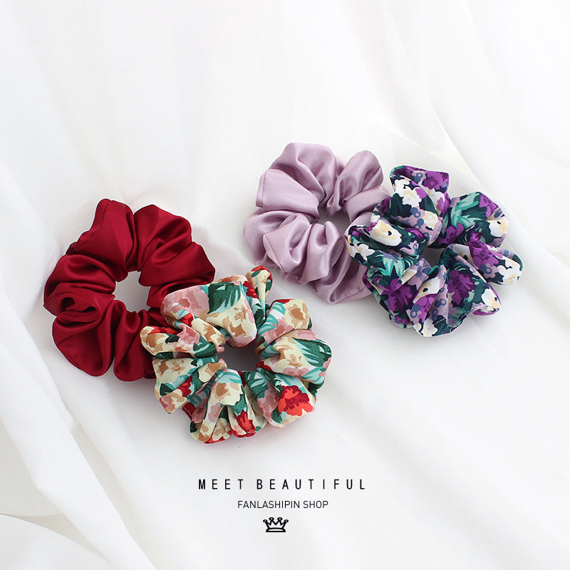 large intestine hair ring 2 pieces of dressing hair rubber forest head flower jewelry