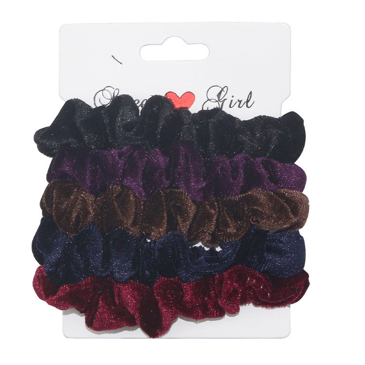 Flannel large intestine hair ring set