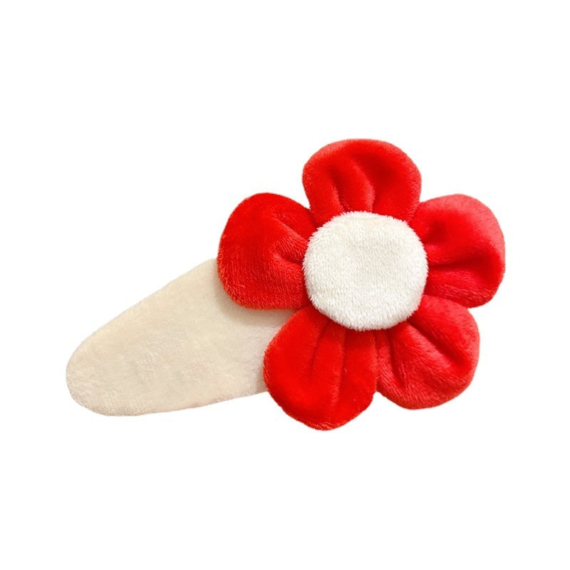 Ladies New Little Red Flower Barrettes