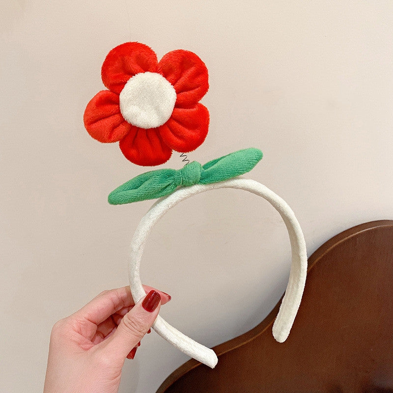 Ladies New Little Red Flower Barrettes