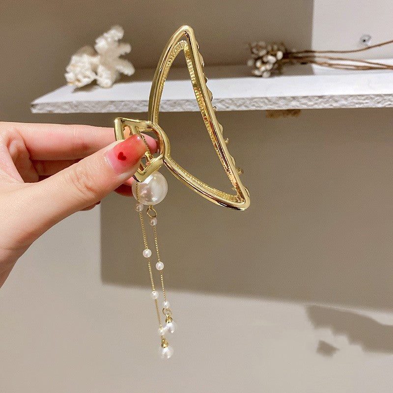 Best Frosty Design Geometric Chain Long Fringe Hair Clip