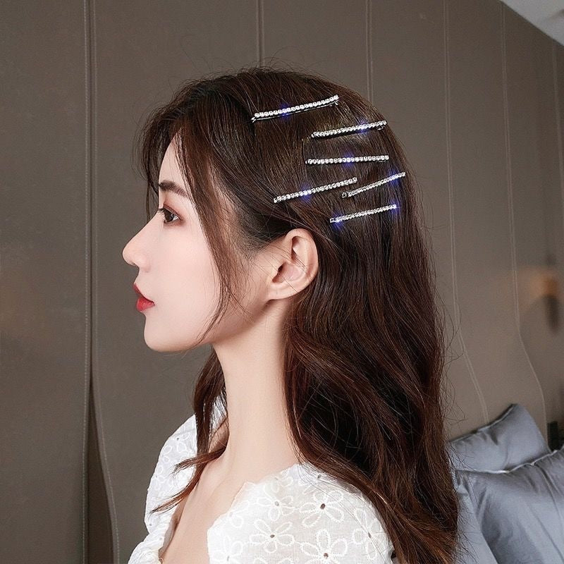 Popular Best Rhinestone Hair Clip Bar Shaped Clip BB Clips