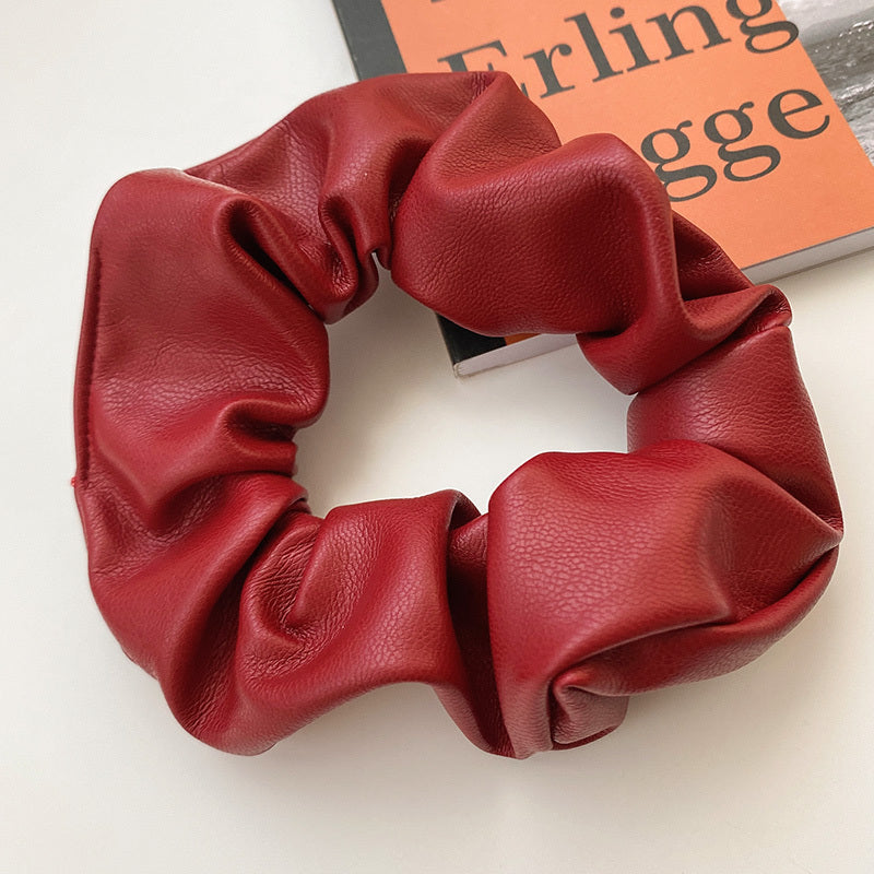 Leather Pig Large Intestine Hair Ring Female Summer Net Red
