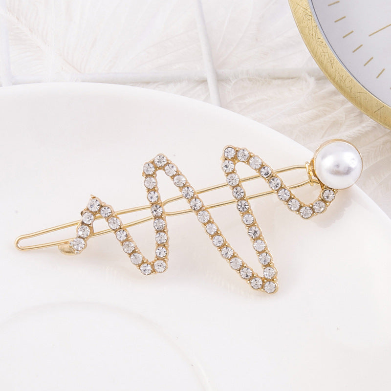 Pearl Word Clip Bangs Clip Hair Accessories